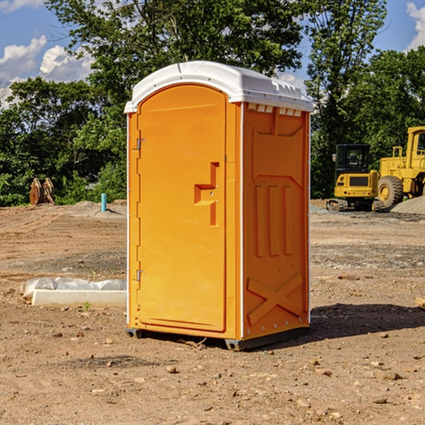 how often are the portable restrooms cleaned and serviced during a rental period in Farmers